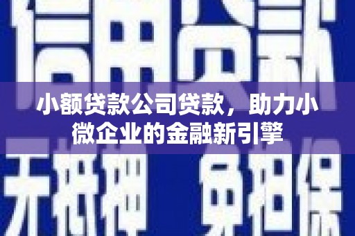 梅河口小额贷款公司贷款，助力小微企业的金融新引擎