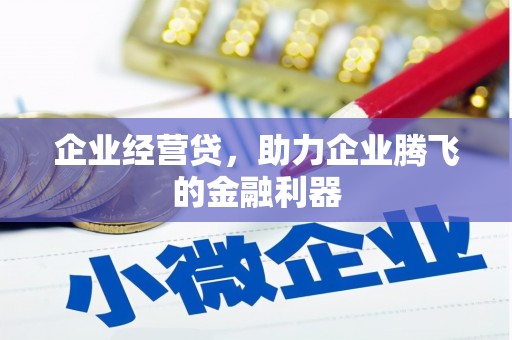 梅河口企业经营贷，助力企业腾飞的金融利器
