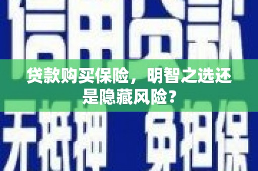 梅河口贷款购买保险，明智之选还是隐藏风险？