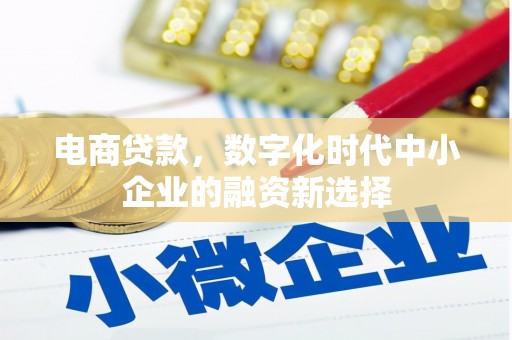 梅河口电商贷款，数字化时代中小企业的融资新选择