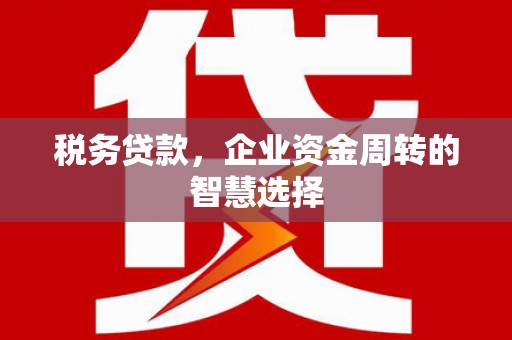梅河口税务贷款，企业资金周转的智慧选择