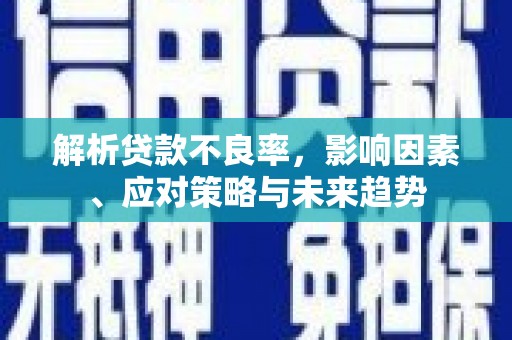 梅河口解析贷款不良率，影响因素、应对策略与未来趋势
