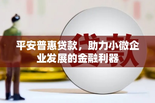 梅河口平安普惠贷款，助力小微企业发展的金融利器