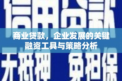 梅河口商业贷款，企业发展的关键融资工具与策略分析