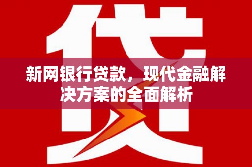 梅河口新网银行贷款，现代金融解决方案的全面解析