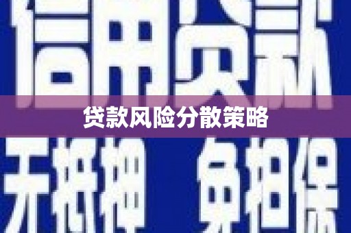 梅河口贷款风险分散策略