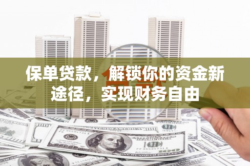 梅河口保单贷款，解锁你的资金新途径，实现财务自由