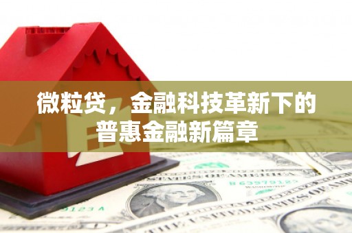 梅河口微粒贷，金融科技革新下的普惠金融新篇章