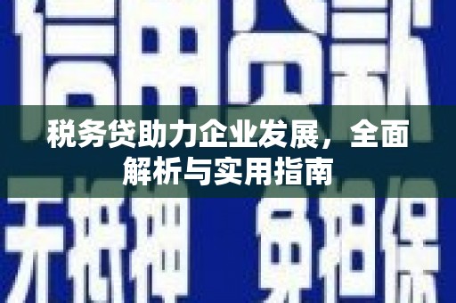 梅河口税务贷助力企业发展，全面解析与实用指南