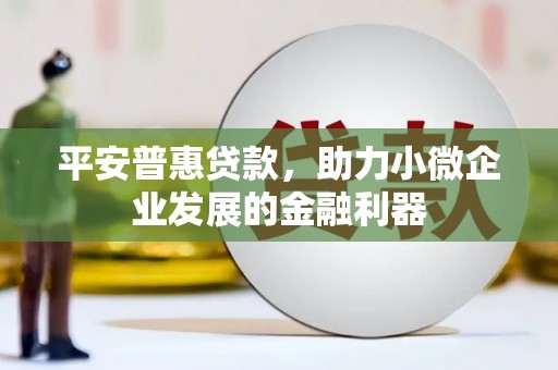 梅河口平安普惠贷款，助力小微企业发展的金融利器