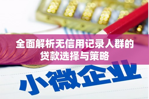 梅河口全面解析无信用记录人群的贷款选择与策略
