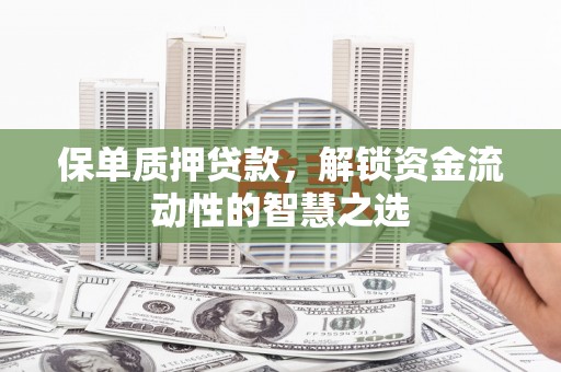 梅河口保单质押贷款，解锁资金流动性的智慧之选
